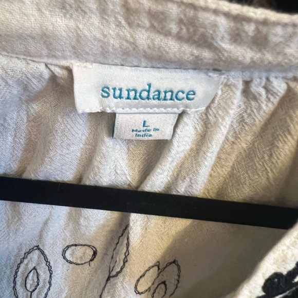 Sundance Black and White Embroidered Blouse - Picture 6 of 6